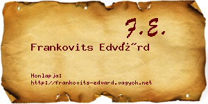 Frankovits Edvárd névjegykártya